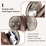 Small Crossbody Bag For Women With Handle And Adjustable Strap, Cell Phone Purse Cross Body With 2 Zipper Pockets-Coffee