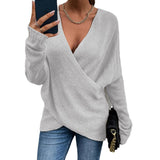 New Cross Loose Outer Wear Women's Knitted Sweater