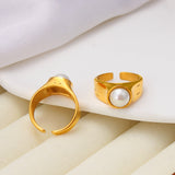 European And American Entry Lux 18K Gold Single Ring