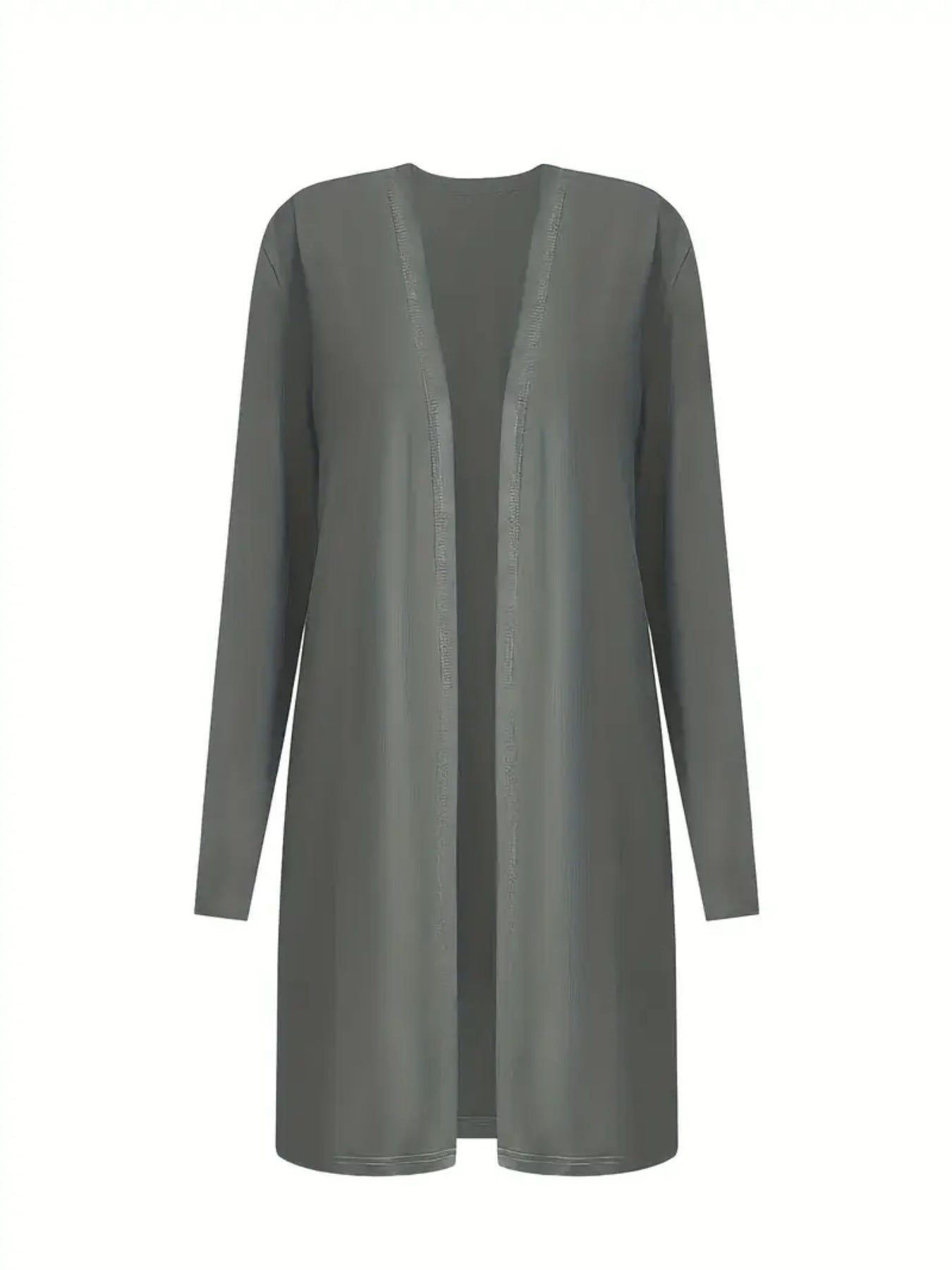 New Women’s Elegant Solid Color Three Piece Set - Round Neck Top Coat&Solid Color Tank Top&Wide Leg Pants, Elastic Polyester Blended, Comfortable And Breathable, Fashionable And Elegant