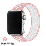 Fashion All-match Two-color Silicone Single Ring Strap