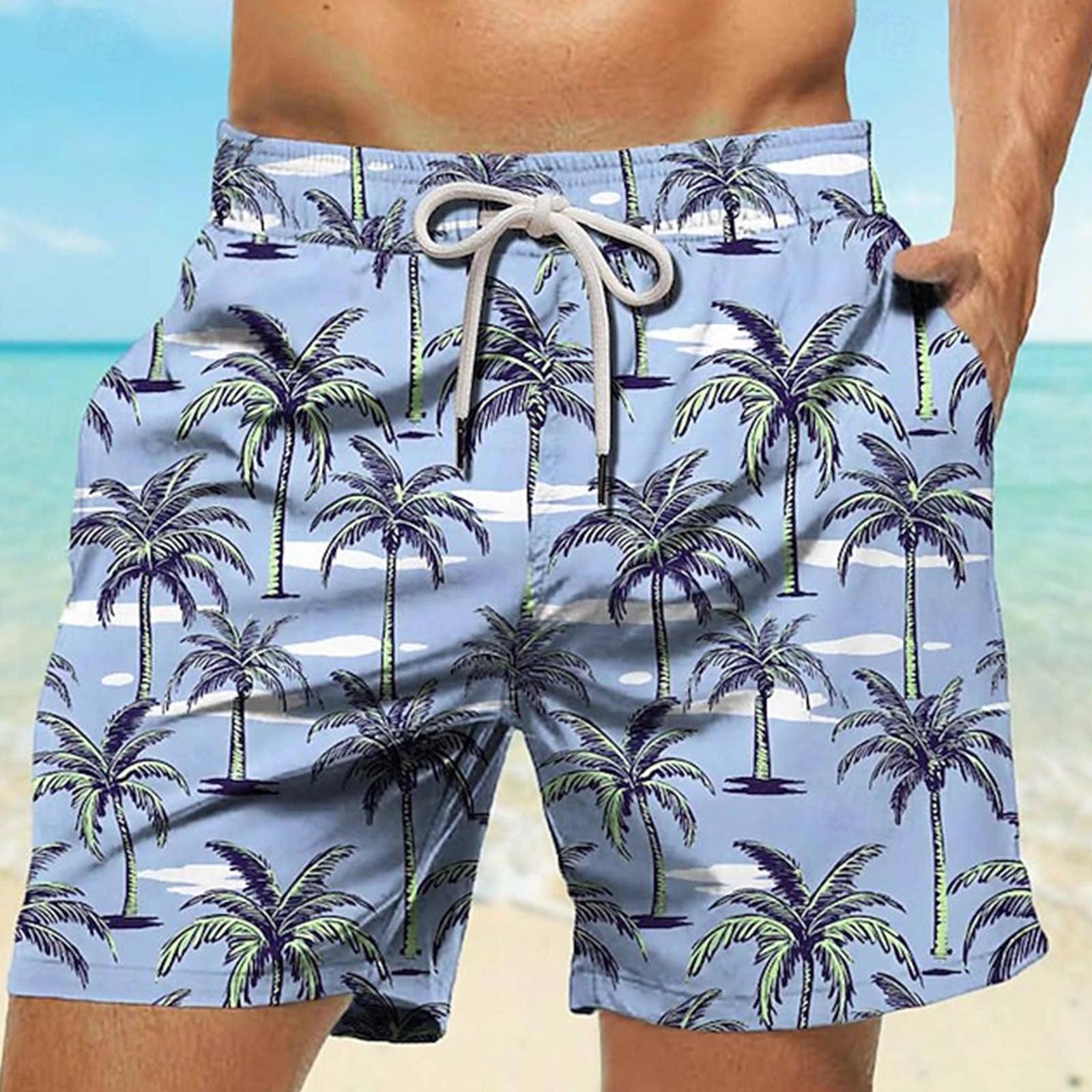Casual Summer Men's Beach Pants Trendy Shorts