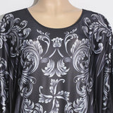 African Plus Size Women's Printed Pattern Bat Sleeve Dress