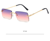 Frameless Personality Square Sea Sunglasses Comfortable Sun Glasses