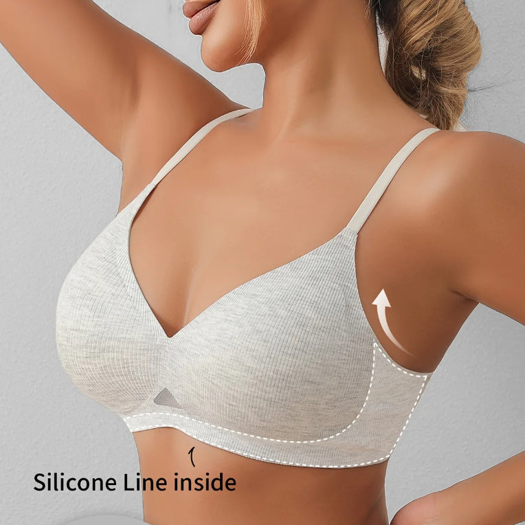 Seamless Ladies Underwired High-grade Push-up Pull-up Support Adjustable Bra