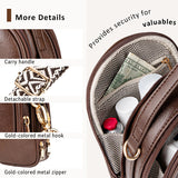 Small Crossbody Bag For Women With Handle And Adjustable Strap, Cell Phone Purse Cross Body With 2 Zipper Pockets-Coffee