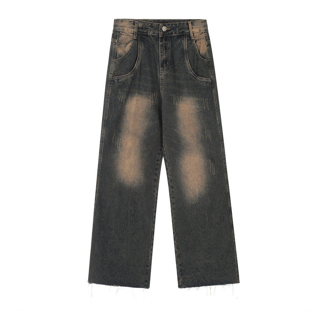 Denim Straight-leg Trousers Loose Men