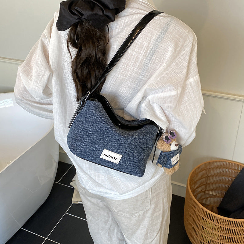 Fashion Retro Denim Commuter's All-matching Casual Small Crossbody Bag