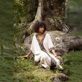 Maxi African Tribal Pattern Ethnic Style Handmade Robe Pocket Skirt