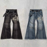 Fashion Machine Embroidery Jeans For Women