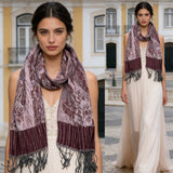 2pcs Glamorous Dinner Accessory Rich Jacquard Texture Catches Light Evening Jacquard Scarf,Luxe Look For Evening Wear,Scarf,vacation,daily Life,evening Party,Office Appropriate Subtlety For Women Men