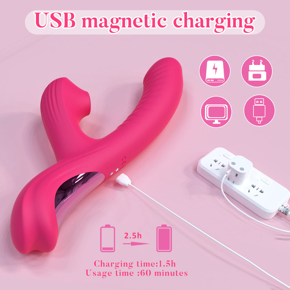 G-Spot Vibrator For Women Orgasm - Sucking Vibrator Clit Stimulator Dildo Massager With 10 Modes, Silicone Adult Sex Toys For Couple Sex Things