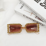 Women's Glasses Sunglasses With Diamond Small Frame Sun Vacation Beach