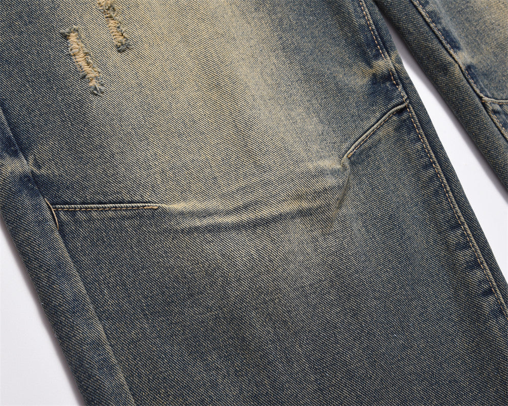 American Retro Washed Jeans For Men