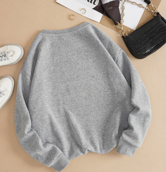 Thermal Lined Sweatshirt,Long Sleeve Tops Graduation