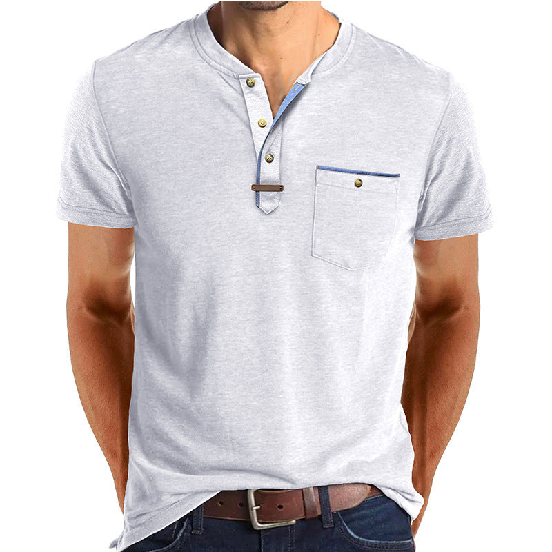 Men's Short-sleeved T-shirt Casual Crew Neck Top