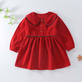 Girls' Corduroy Dress Baby Princess Dress