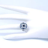 European And American Fashion Luxury Sapphire Zircon Ring For Women