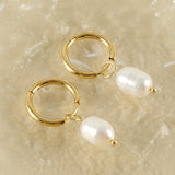 Stainless Steel Personalized Earrings Pearl Earrings Titanium Steel Light Luxury Women's