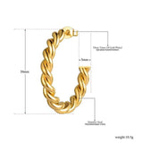 Exaggerated Twist Earrings Twist C Word Trendy Unique