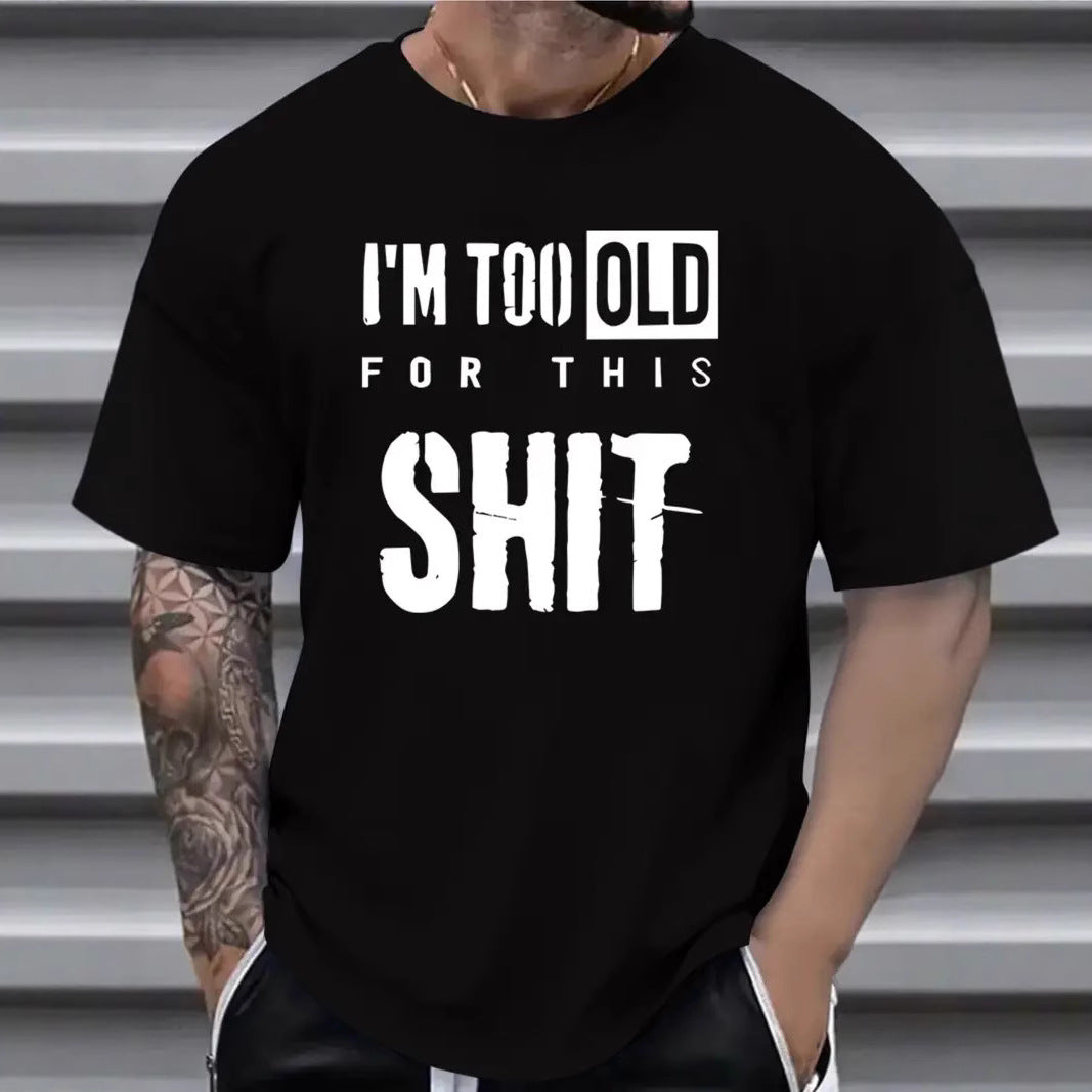 Men's All-match Short-sleeved T-shirt With Design Letters