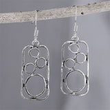 Simple Personality Round Ring Earrings Geometric Irregular Square