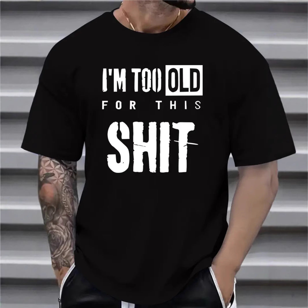 Men's All-match Short-sleeved T-shirt With Design Letters