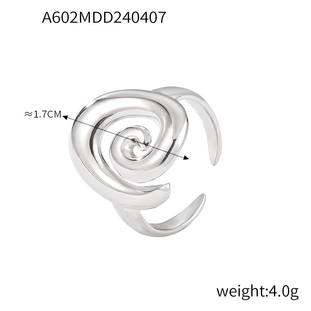 Niche Personality Spiral Twist Design Ring