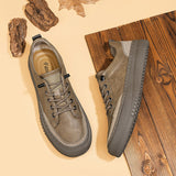 British Round Toe Men's Leather Shoes Men