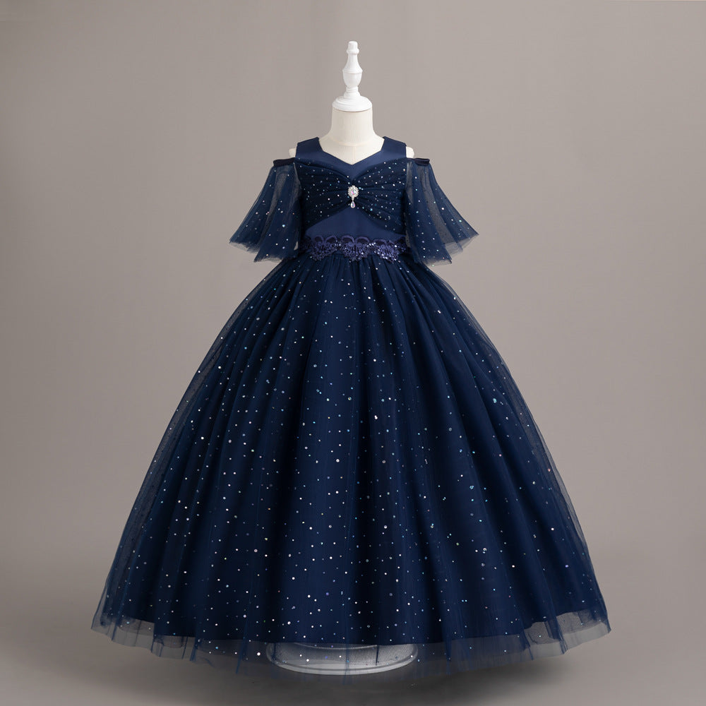 Wedding Dress Half Sleeve Princess Dress