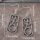 Simple Personality Round Ring Earrings Geometric Irregular Square