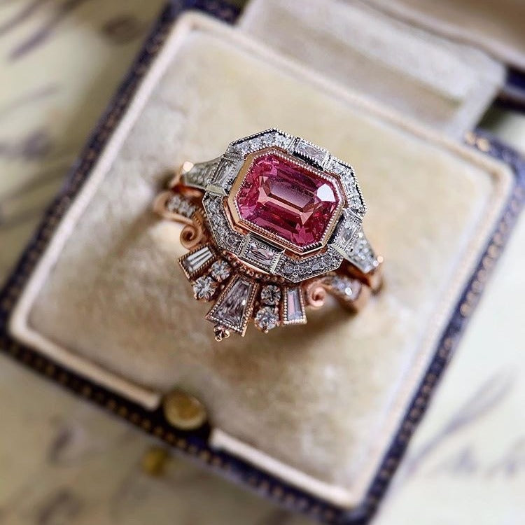 European And American Retro Style Ruby Women's Fashion Ring