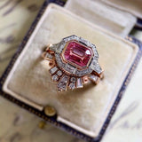 European And American Retro Style Ruby Women's Fashion Ring