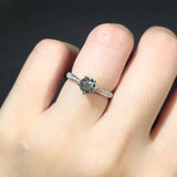 Five-claw Micro Rhinestone Ring Simple