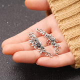 Middle-ancient Rose Flower Earrings Women