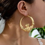 Exaggerated Super Love Candy Round Ring Earrings