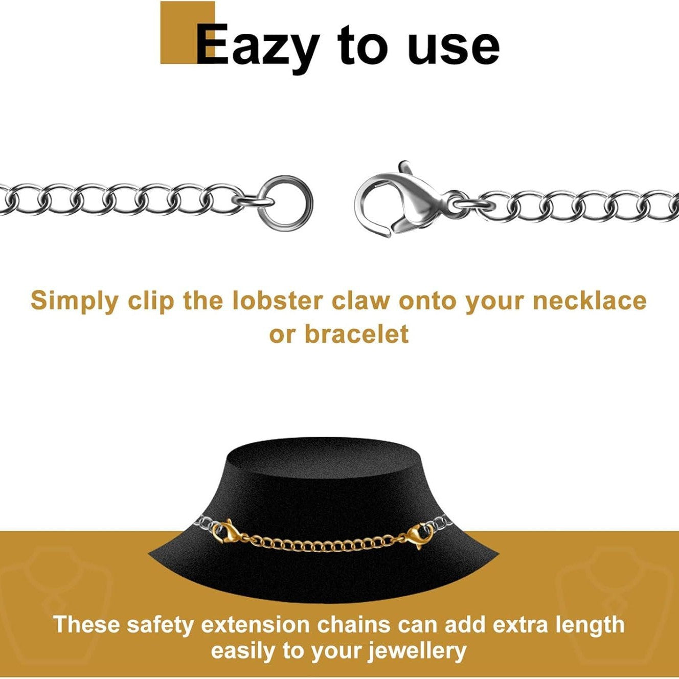 Copper Double-headed Lobster Buckle Closing Bracelet Necklace Ornament