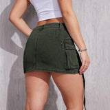 Fashion Personality All-matching Jeans Short Skirt For Women