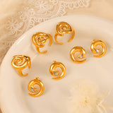 Niche Personality Spiral Twist Design Ring