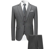 Men's Fashion Slim Suit Three-piece Suit
