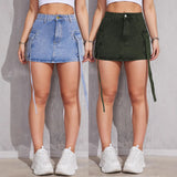 Fashion Personality All-matching Jeans Short Skirt For Women