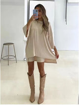 Women's Clothing Fashion Solid Color Loose T-shirt Tight Shorts Women