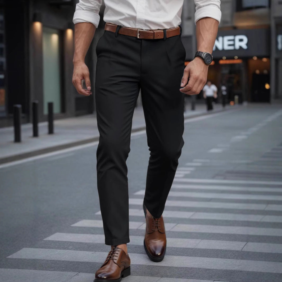 Men's Business Trousers Men's Straight Casual Pants