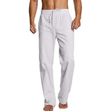 Cotton And Linen Loose Elastic Drawstring Waist Trousers