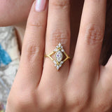 Horse Eye Geometric Design Affordable Luxury Fashion Wind Ring