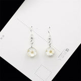 Dried Flower Glass Ball Crystal Earrings Creative Sweet