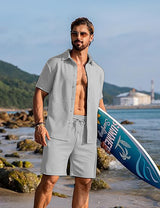 Knitwear Sports Casual Short Sleeve And Shorts Suit