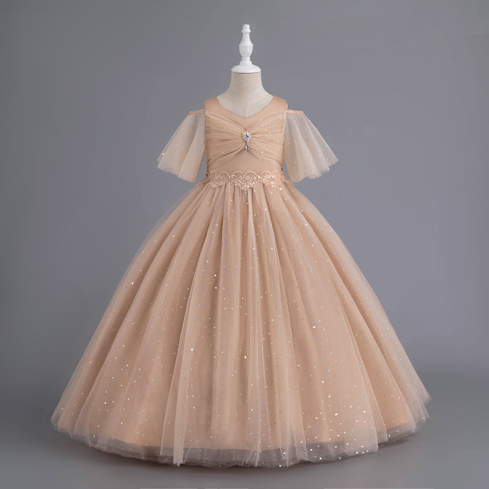 Wedding Dress Half Sleeve Princess Dress