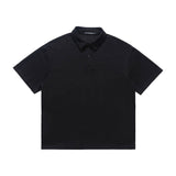 Small Neckline Loose Men's T-shirt Summer Black