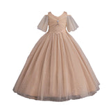 Wedding Dress Half Sleeve Princess Dress